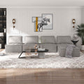 Light Grey Modular Sectional Sofa with Ottoman C2125