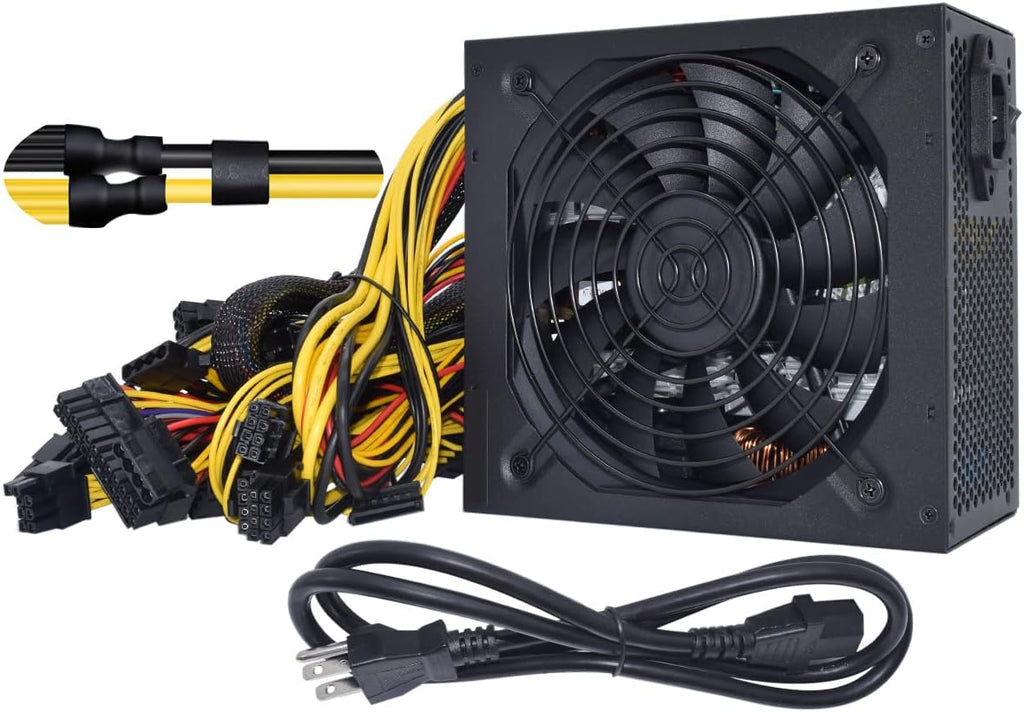 3600W ATX Power Supply 110-240V 12 GPU PSU T260074