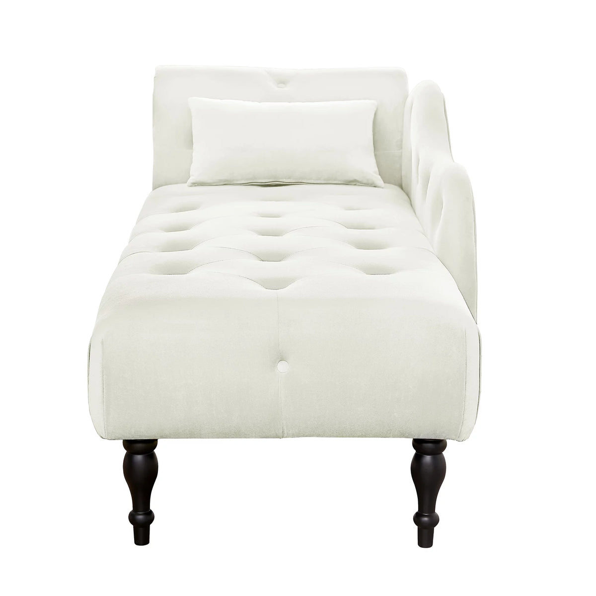 Velvet Tufted Chaise Lounge with Pillow B551