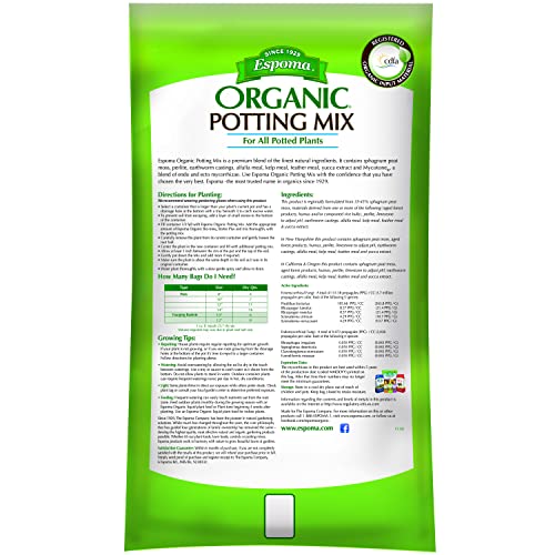 Organic Potting Soil Mix, 1 Cubic Foot A18774