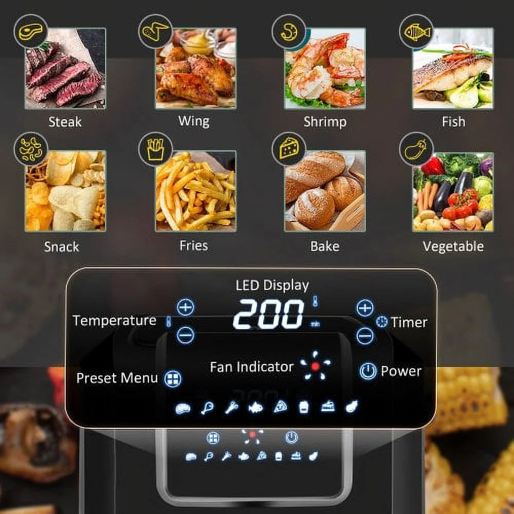 6.9 Quart Digital Air Fryer with Nonstick Basket F690163