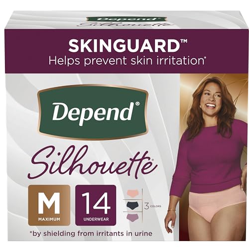 Pink Maximum Absorbency Adult Incontinence Underwear for Women, Medium, 14 Count N542