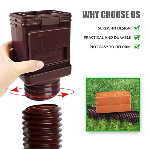 2 Pack Flexible Downspout Extension with Leaf Filter A50676