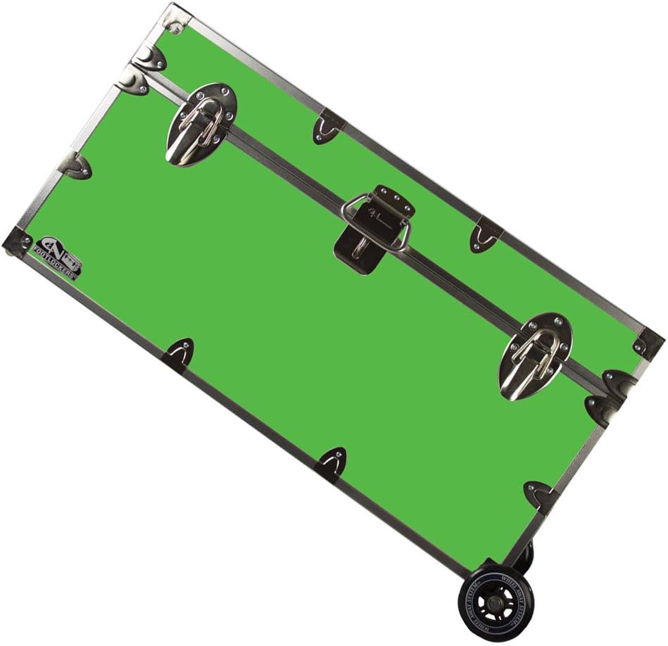Lockable Trunk Footlocker with Wheels Large 32 x 18 x 16.5 Inches Purple F1926