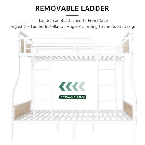 Twin Over Twin Metal Bunk Bed with Safety Guard Rails C7396