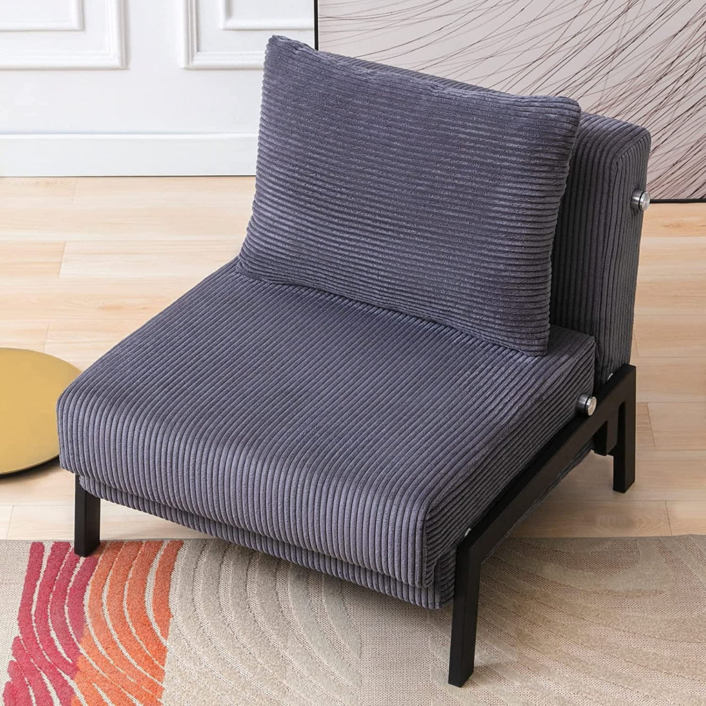 Foldable Sleeper Sofa Bed Dark Grey U88381