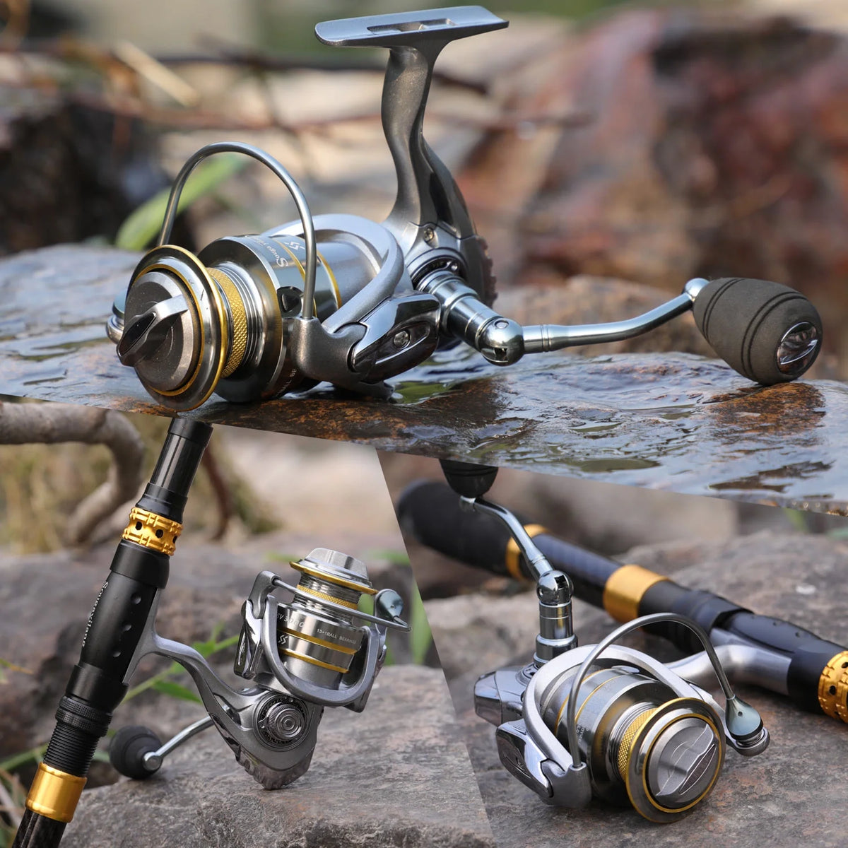 13+1 Ball Bearings Metal Body Spinning Fishing Reel W89556