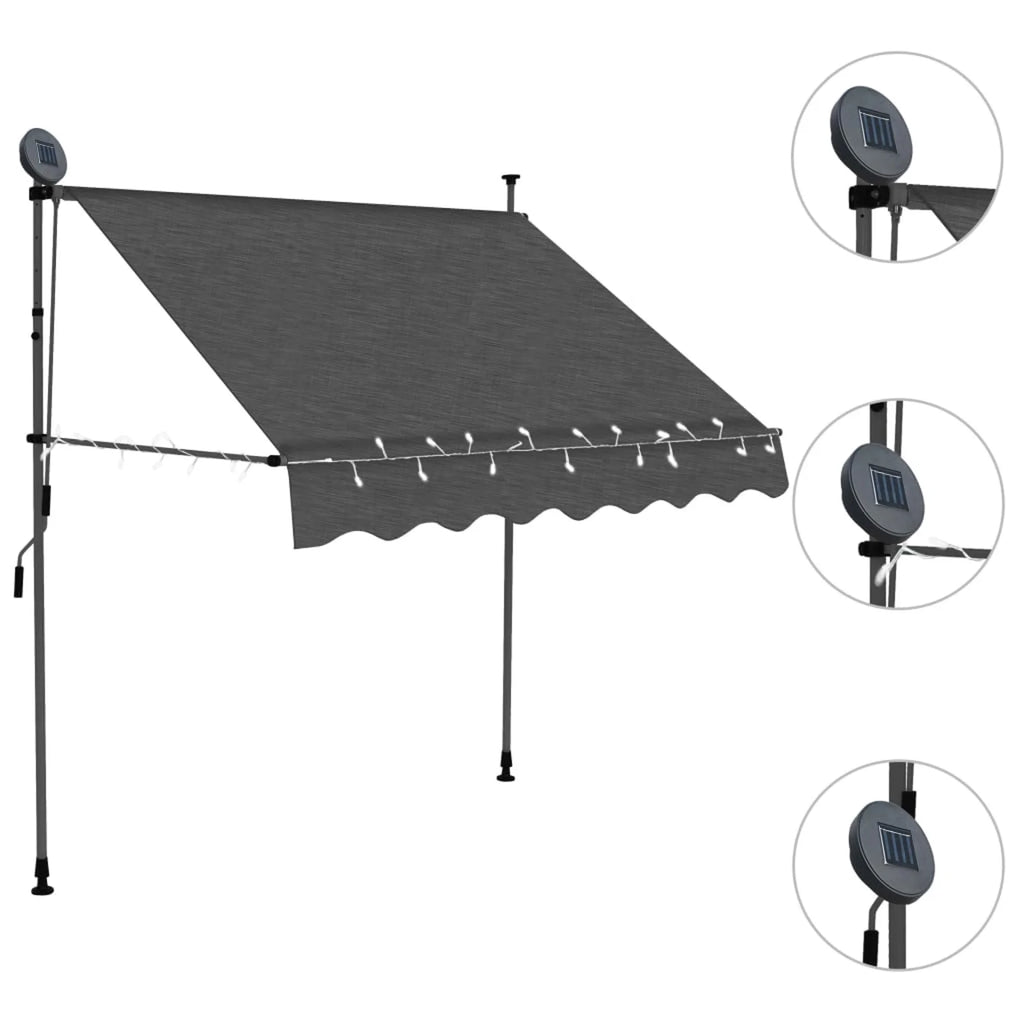 78.7" Anthracite Retractable Awning O846605