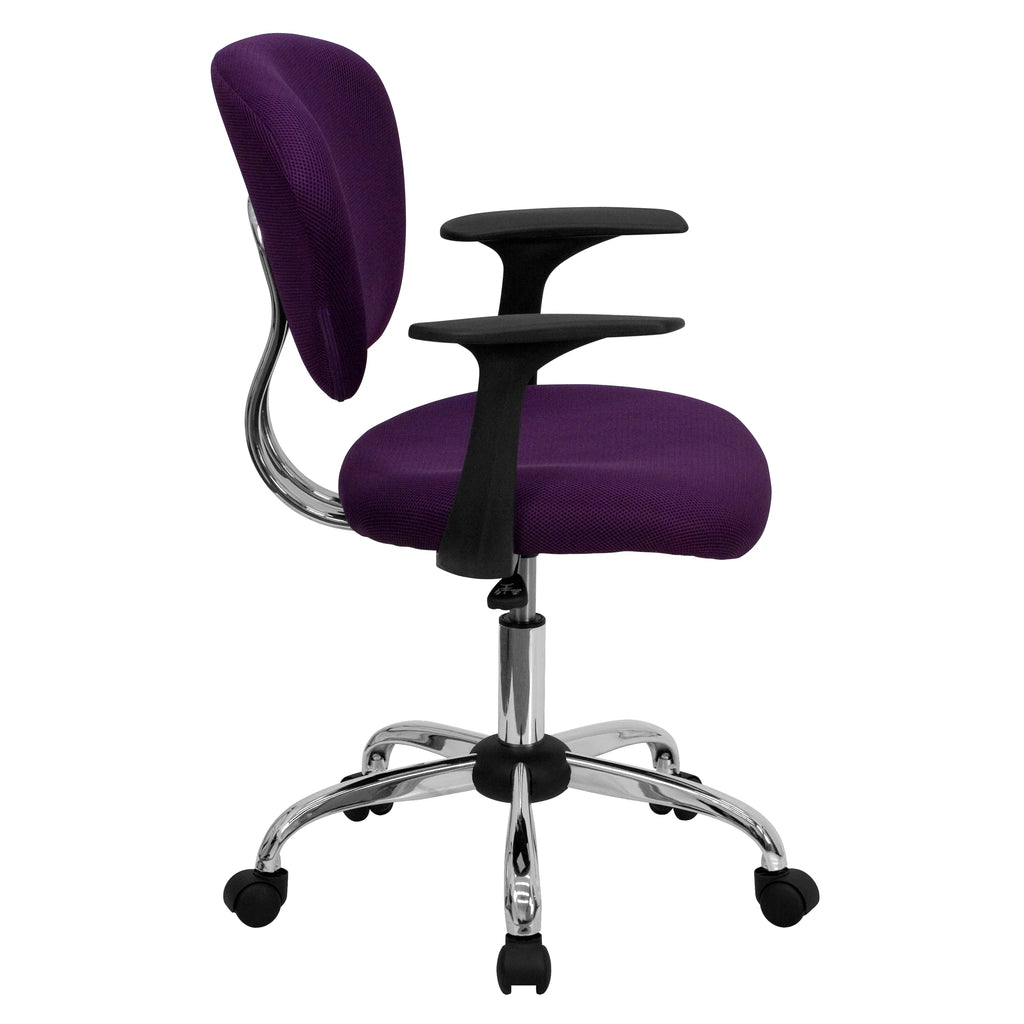 Purple Mesh Swivel Office Chair E807
