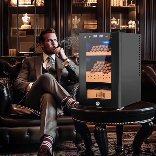 Electric Cigar Humidor 25L 200 Counts Thermostatic Cooler Cabinet S80763