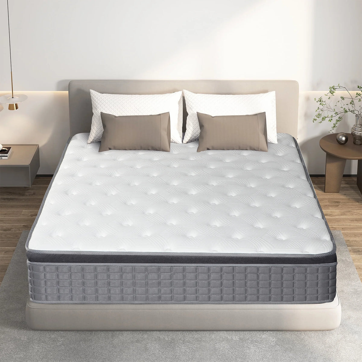 14 inch Gel Memory Foam Pocket Spring Hybrid Mattress B80118
