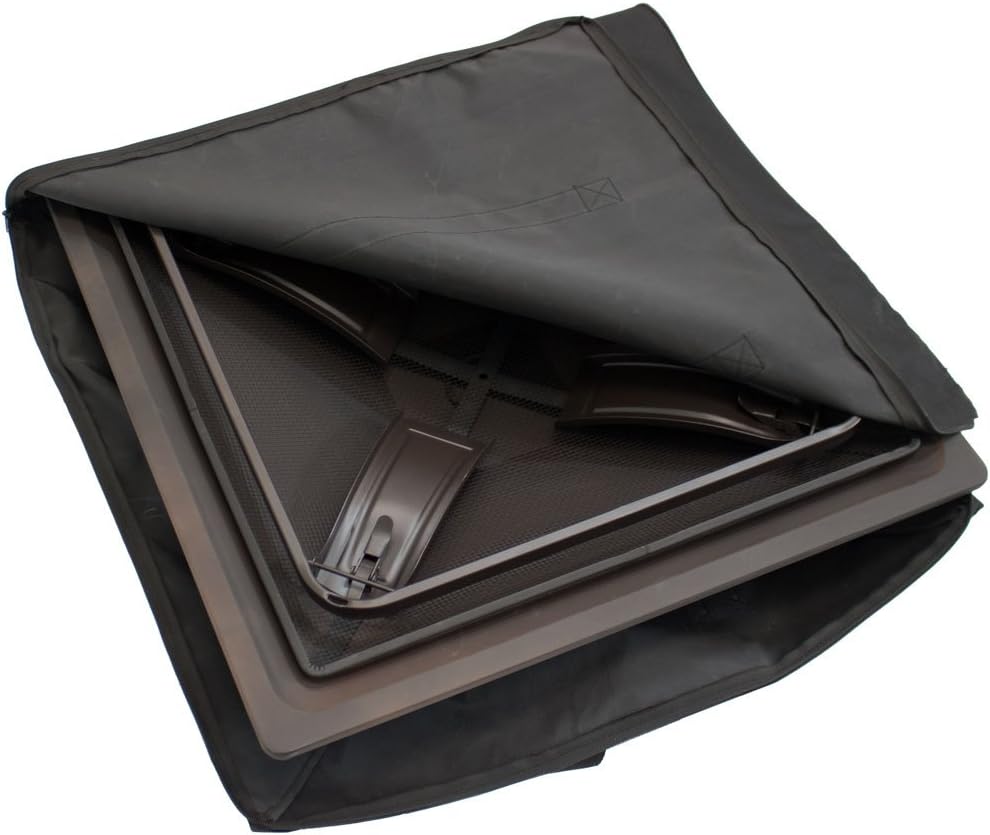 26-Inch Square Wood Burning Fire Pit with Spark Screen, Poker and Carrying Case X440541