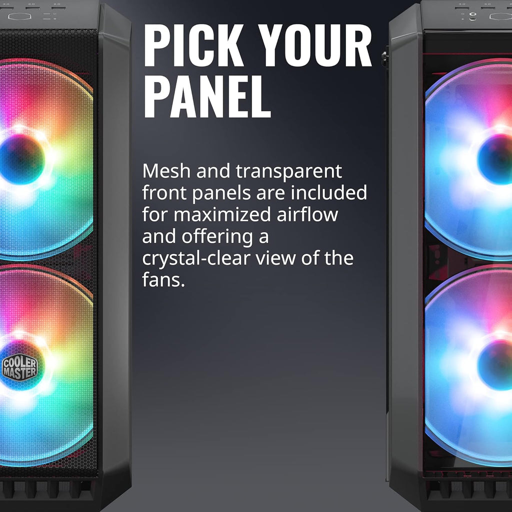 Tempered Glass Side Panel Carrying Handle RGB Fans CPU Air Cooler P640229
