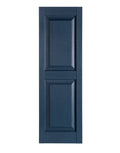 Raised Panel Exterior Decorative Shutters Bedford Blue - 15 x 55 in. W8231