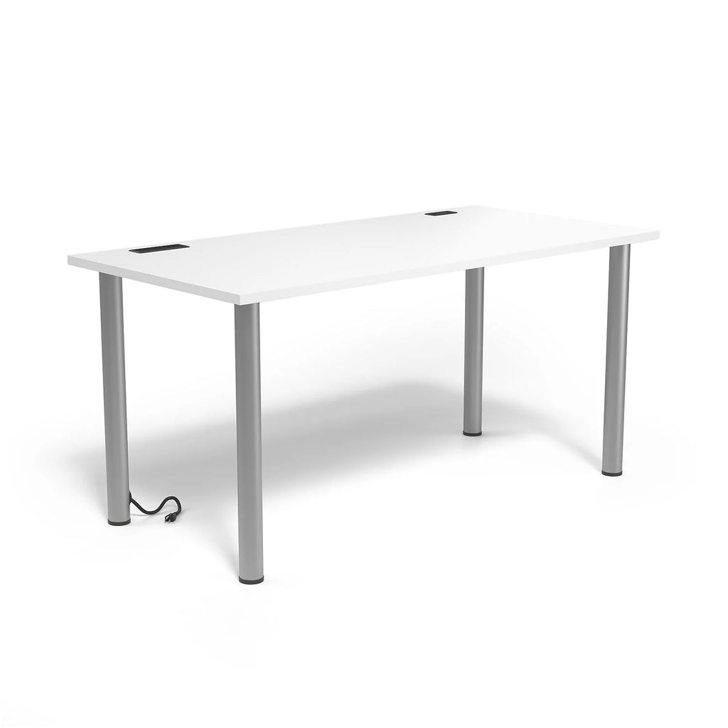 60" Powered Writing Desk White Y323068