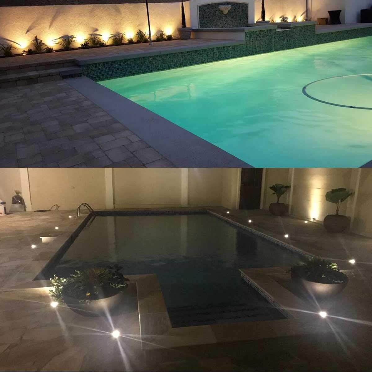 3W 12V-24V IP67 Waterproof LED Well Lights 8 Pack Warm White S6414