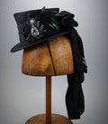 Black Brocade Mini Top Hat J30769