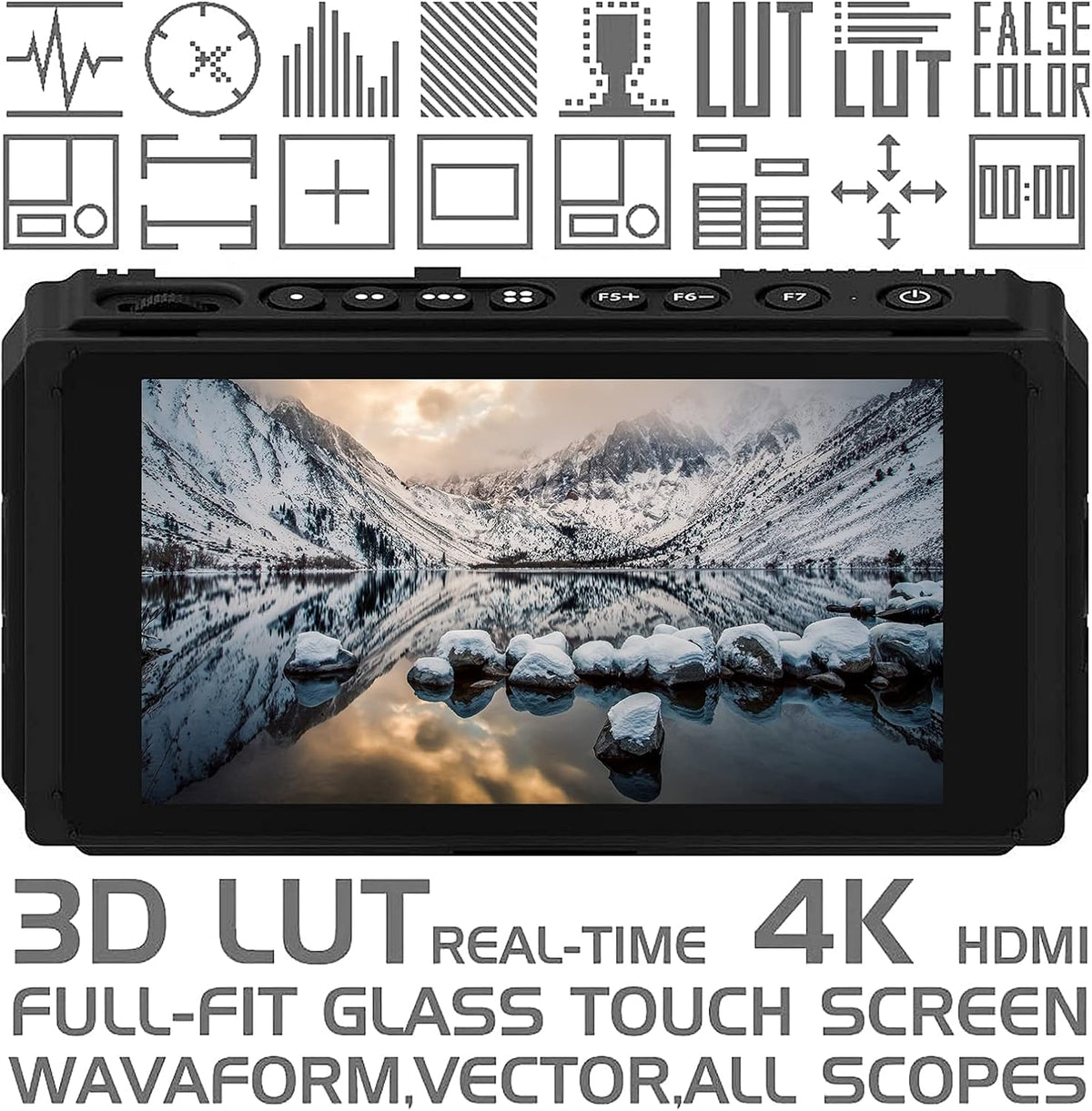 5 Inch IPS DSLR Camera Field Monitor Touch Screen 4K HDMI 3G SDI H864