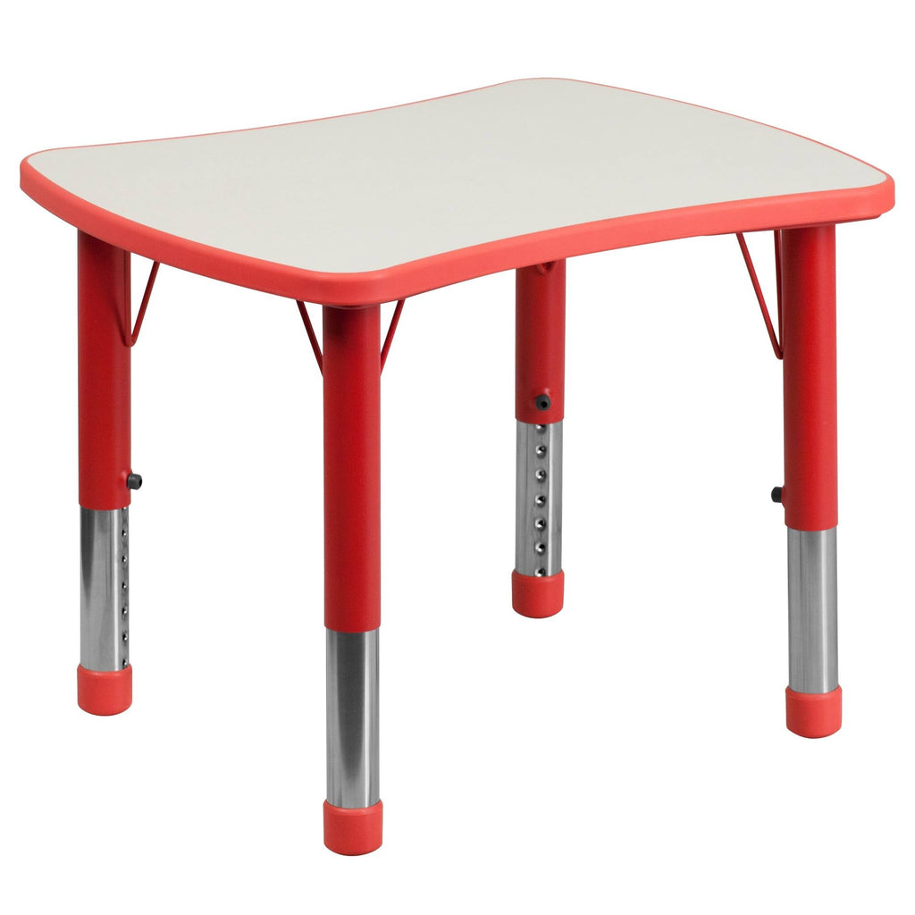 Red Plastic Height Adjustable Activity Table F795768