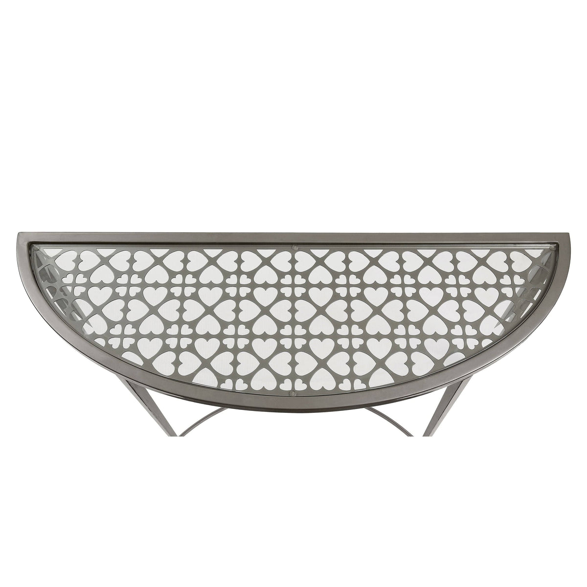 White Tempered Glass Sofa Table A78053