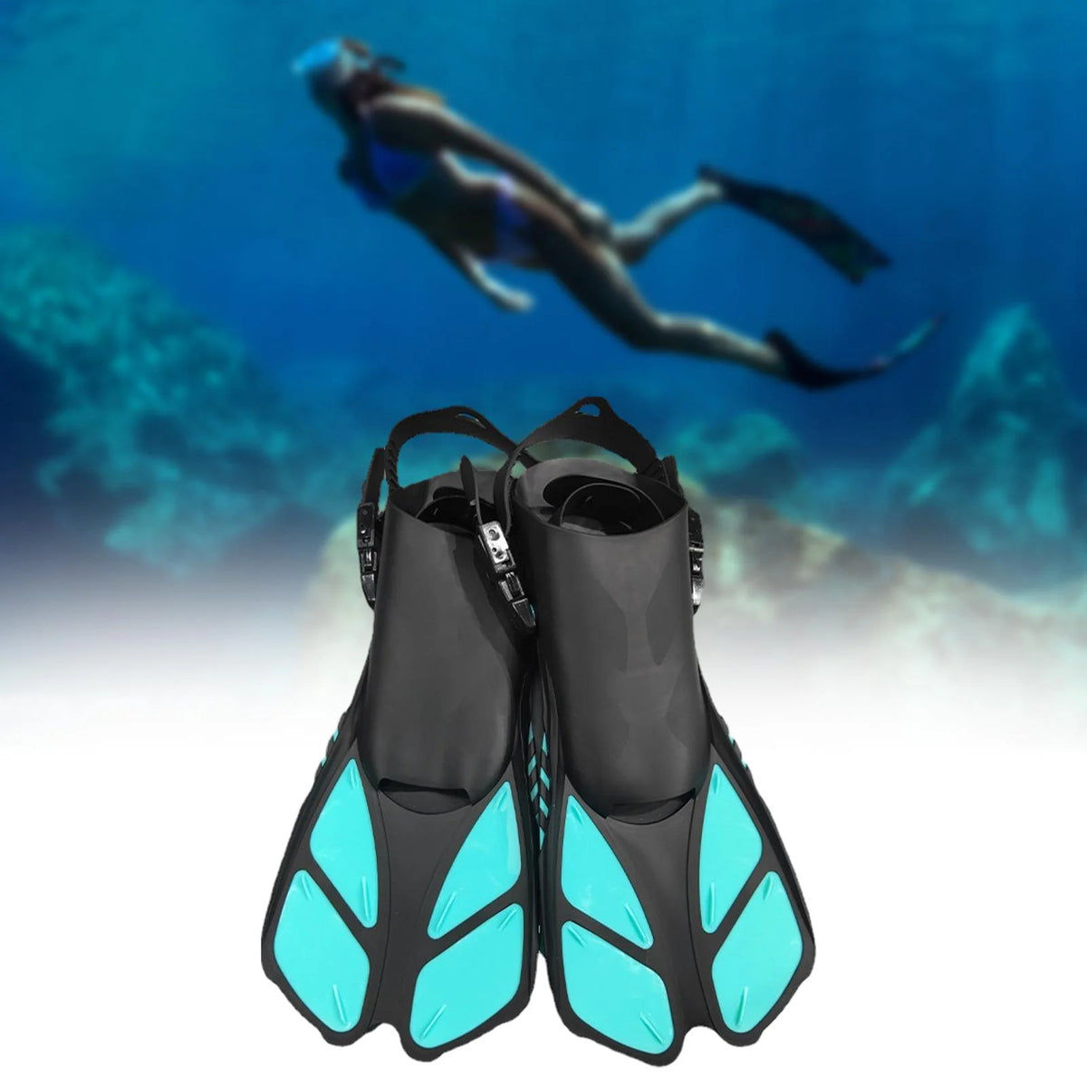 2Pcs Scuba Diving Fins Swim Flippers T680