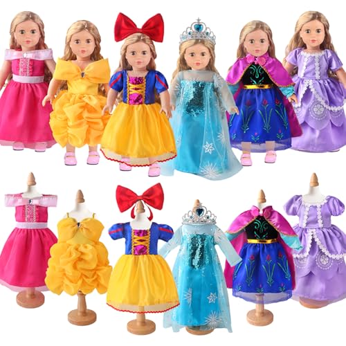 6 Sets 18 Inch Doll Clothes Accessories with Hairband T872