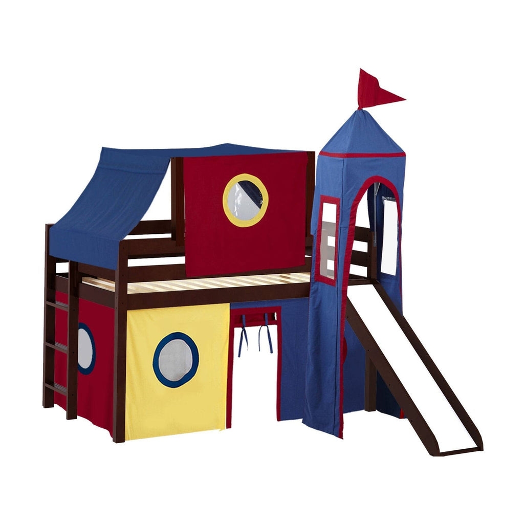 Twin Bed with Slide and Tent C7587