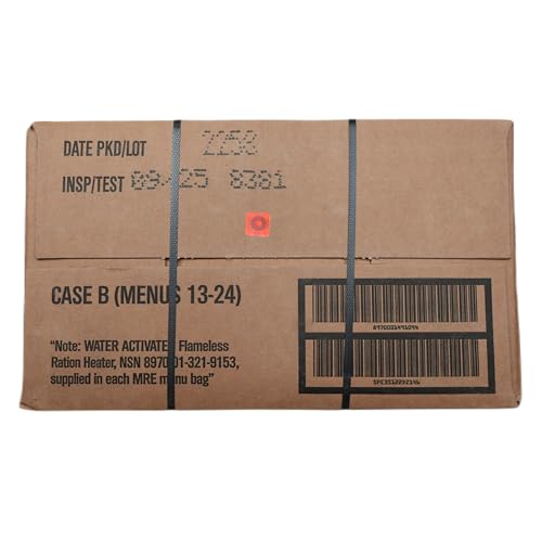 MRE Meals Ready to Eat Bundle (2 x 12 Packs) with Flameless Heaters V63754