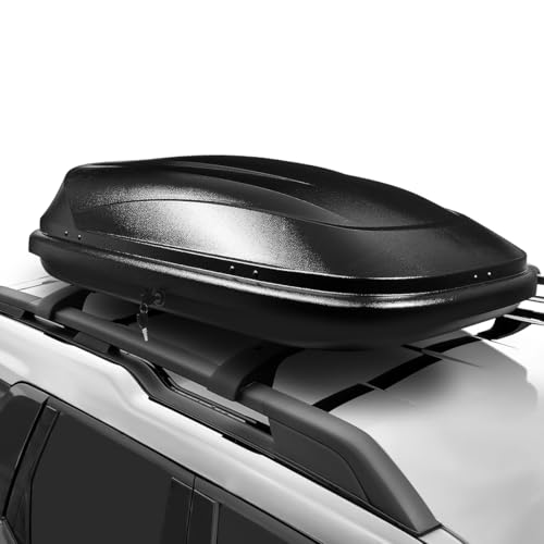 Black 110 LBS 53 X 34 X 15 Inches Lockable Rooftop Cargo Carrier E268197