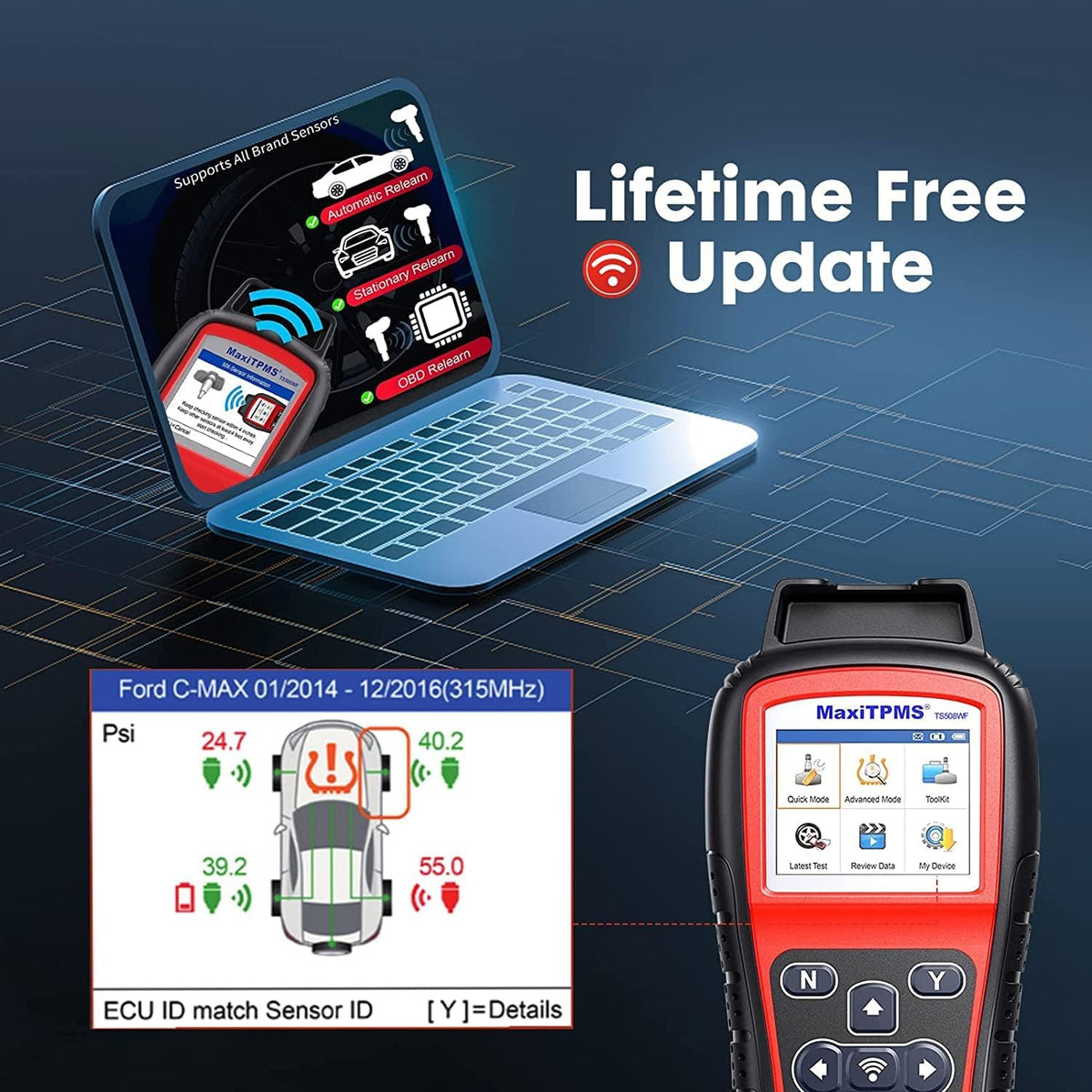 TPMS Relearn Tool, Wi-Fi Version, TPMS Programming Tool N146