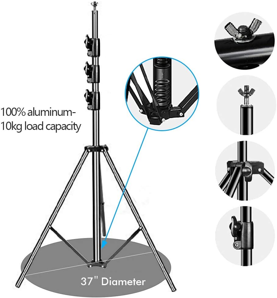 10 x 10Ft Heavy Duty Adjustable Backdrop Stand Kit with Carrying Bag C663