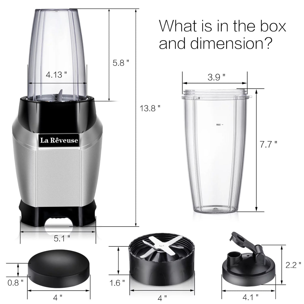 600 Watts Countertop Blender with 20 oz Travel Bottle O2796