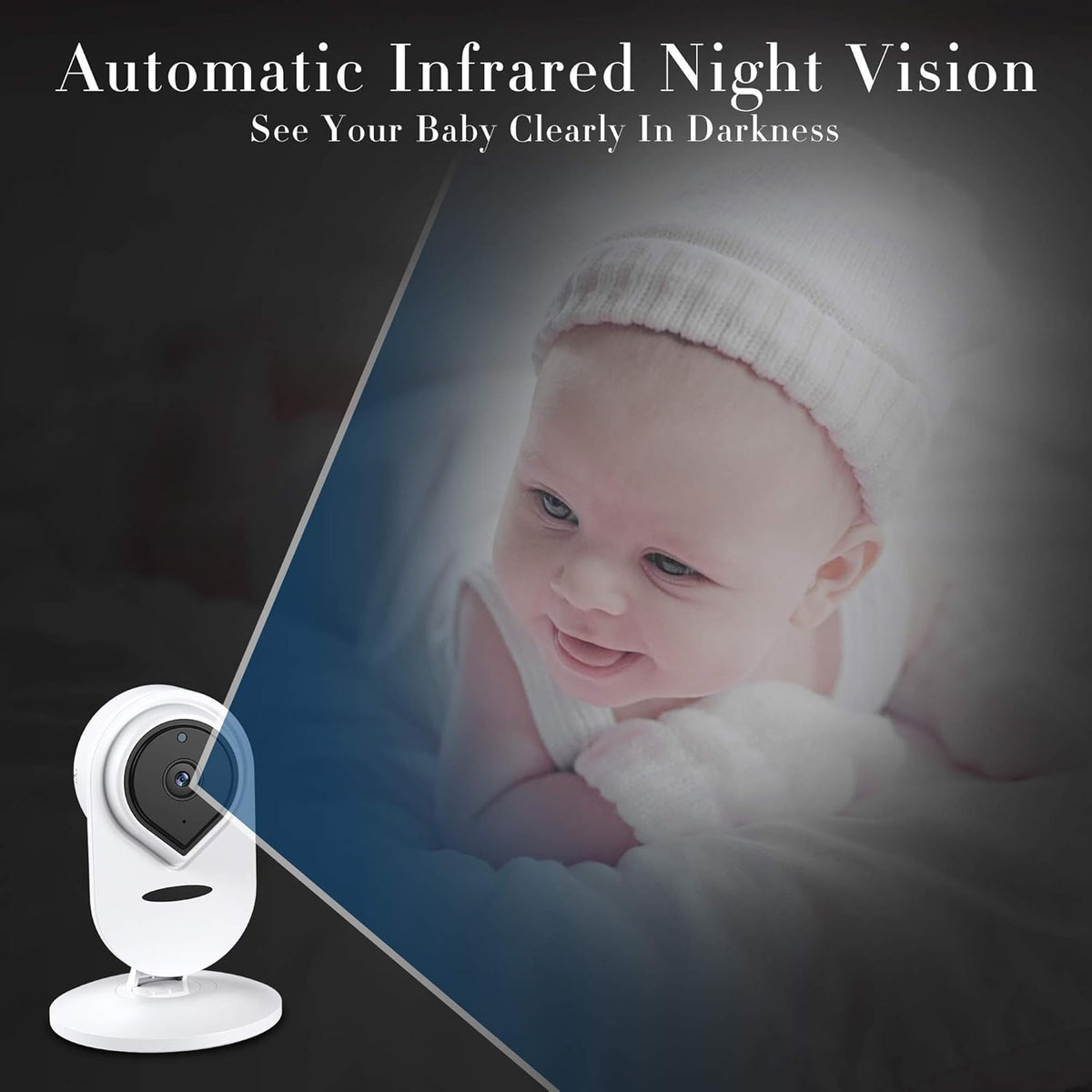4.3 1080P HD Split-Screen Video Baby Monitor with 2 Cameras and Audio I544