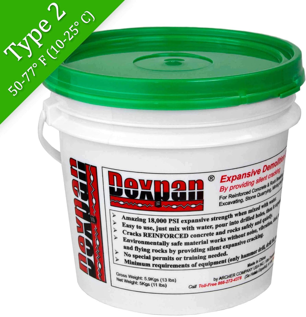 11 Lb. Expansive Demolition Grout, Pack of 2 F54395
