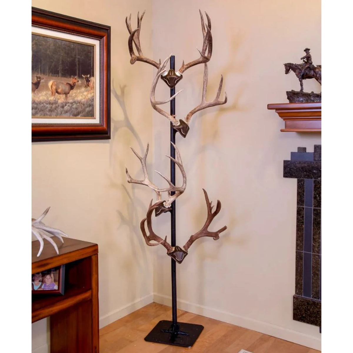 Black Trophy Tree Floor Display with 5 Mounting Brackets K230