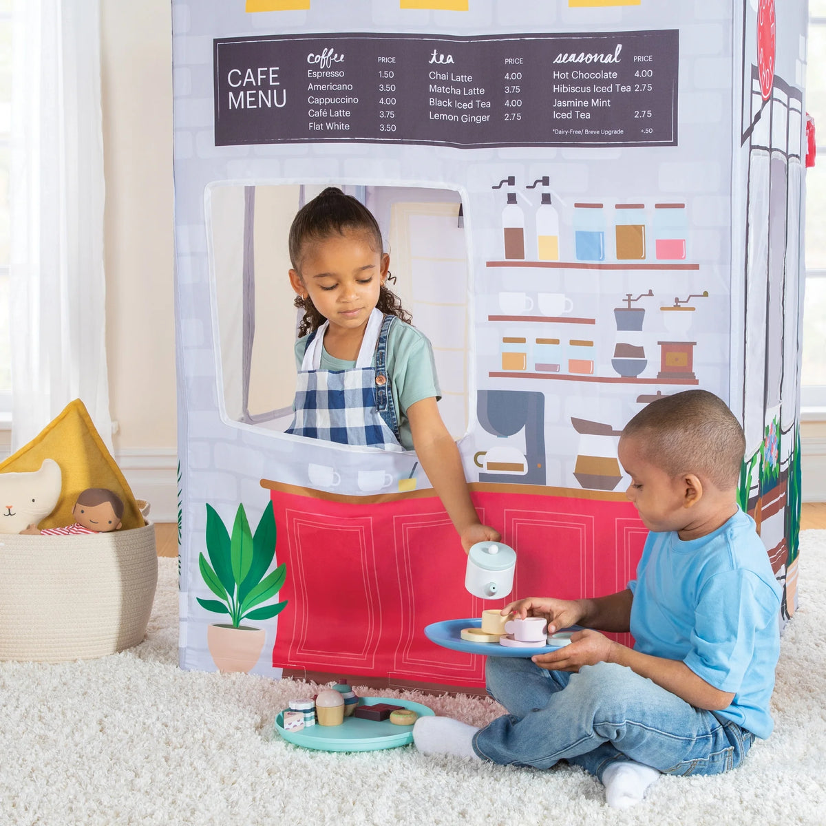 Kids' Coffee Shop Play Tent Indoor Playhouse E89779