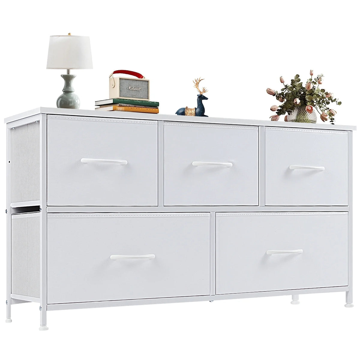Gray 9 Drawer Fabric Storage Dresser A70202
