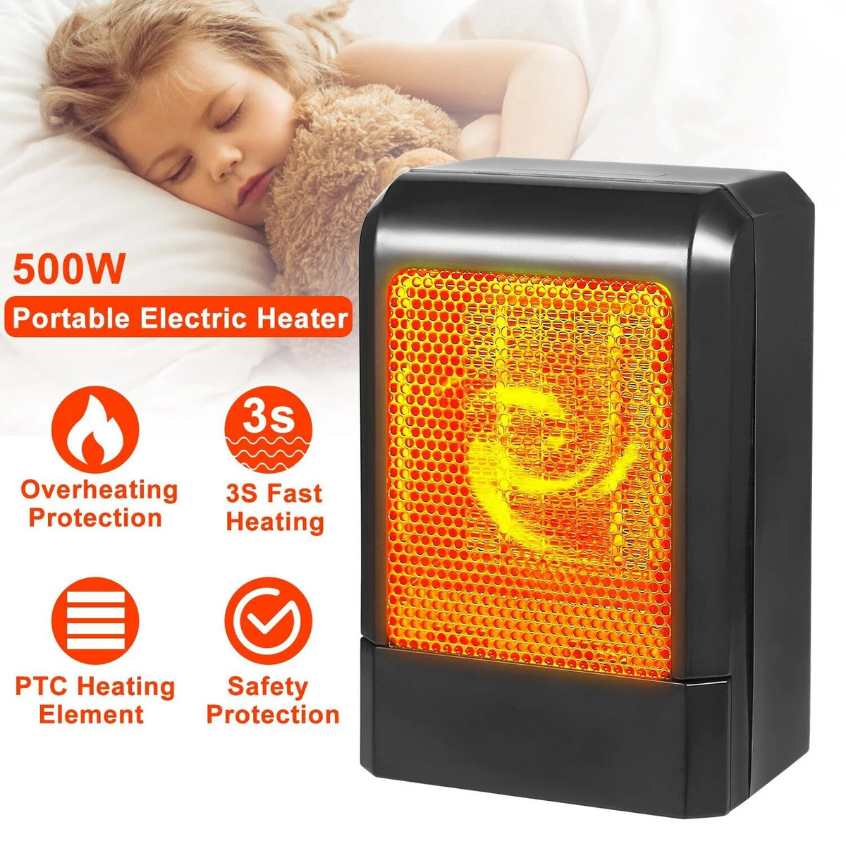 Mini Electric Ceramic Space Heater F695