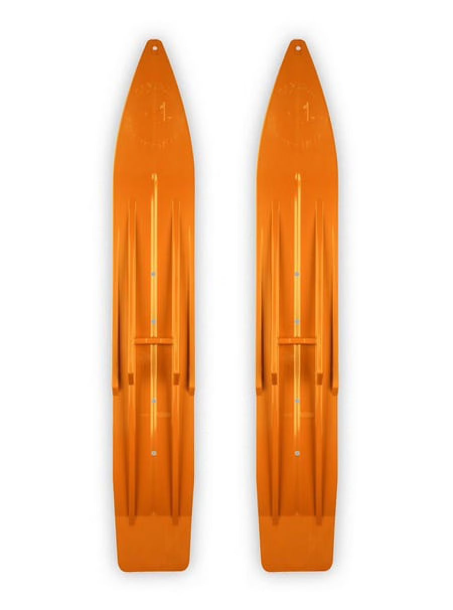 Pair of Orange Snowmobile Skis G334814