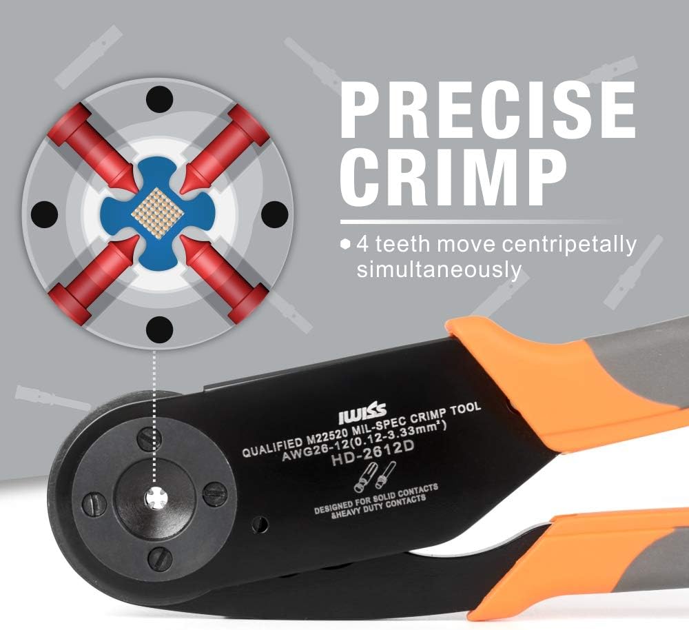 Deutsch Solid Contacts Crimping Tool AWG 26-12 A31831