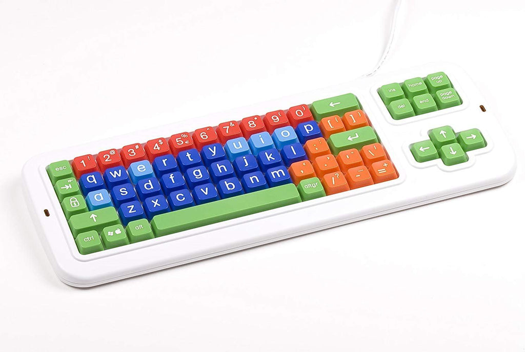 Colored Keyboard with Large Print Letters and Large Keys W25891