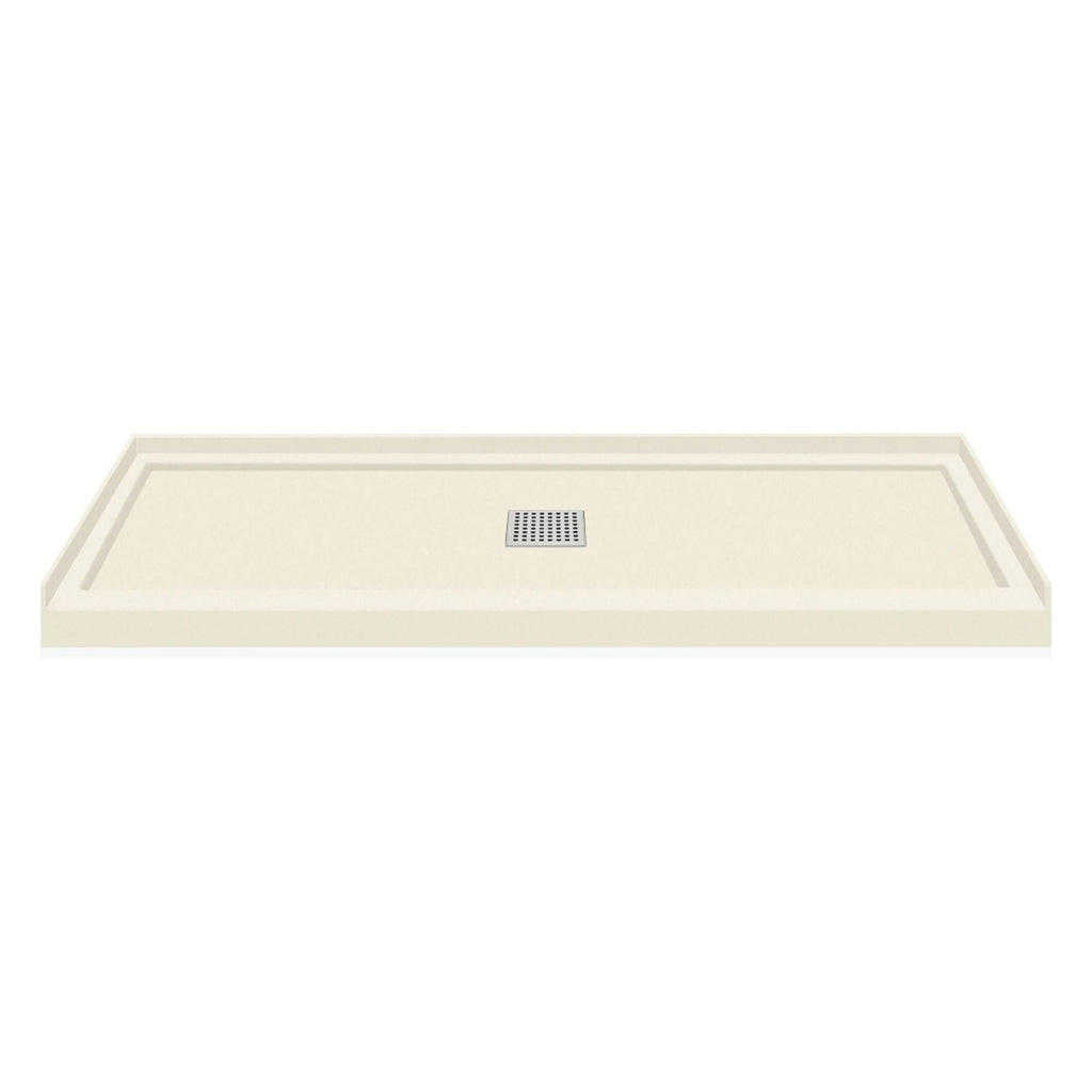 Cameo Single Threshold Shower Base with Center Drain Z5539