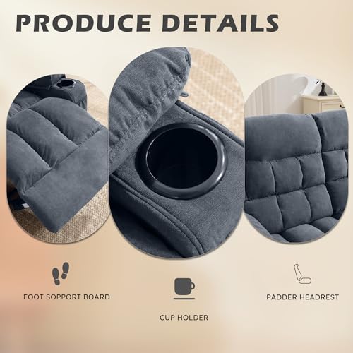 2 Seat Manual Reclining Loveseat with Cup Holders Q1155