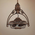 Rust Tilt-Adjust Cage Ceiling Fan S87313