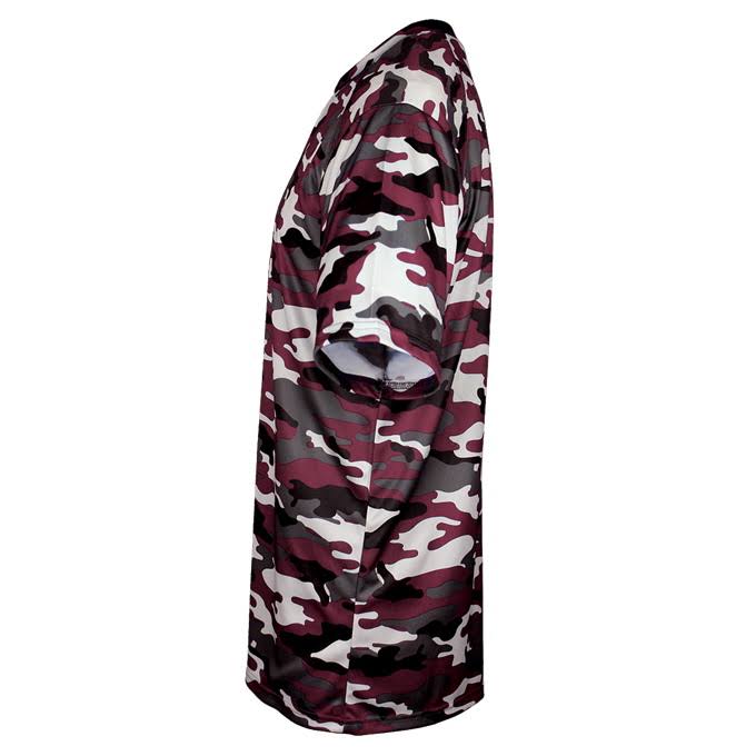 Maroon Camo Youth Tee E656502