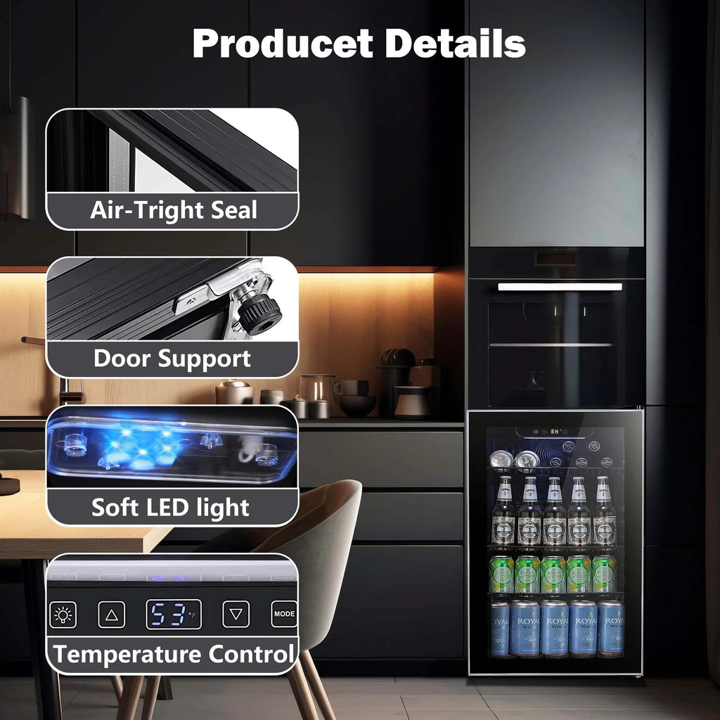3.2 Cu.ft 120 Can Beverage Refrigerator Cooler K2632