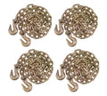 4 Pack 1/2 Inch x 20 FT Grade 70 Binder Chain with Clevis Grab Hooks R371