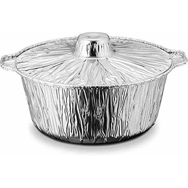 Disposable Aluminum Pot with Lid, Medium, Qty-2 I694604