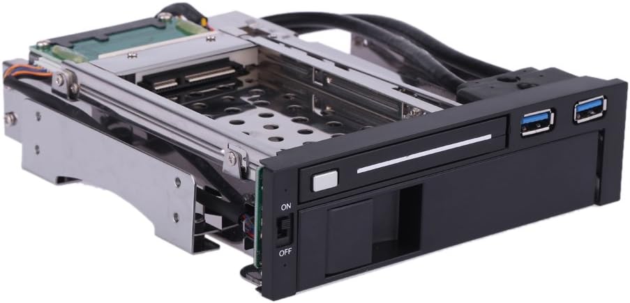 Dual Bay 3.5 + 2.5 Inch SATA III Hard Drive SSD Tray Caddy Internal Mobile Rack Enclosure Docking Station with USB 3.0 Port Hot Swap Pack of 2 V604