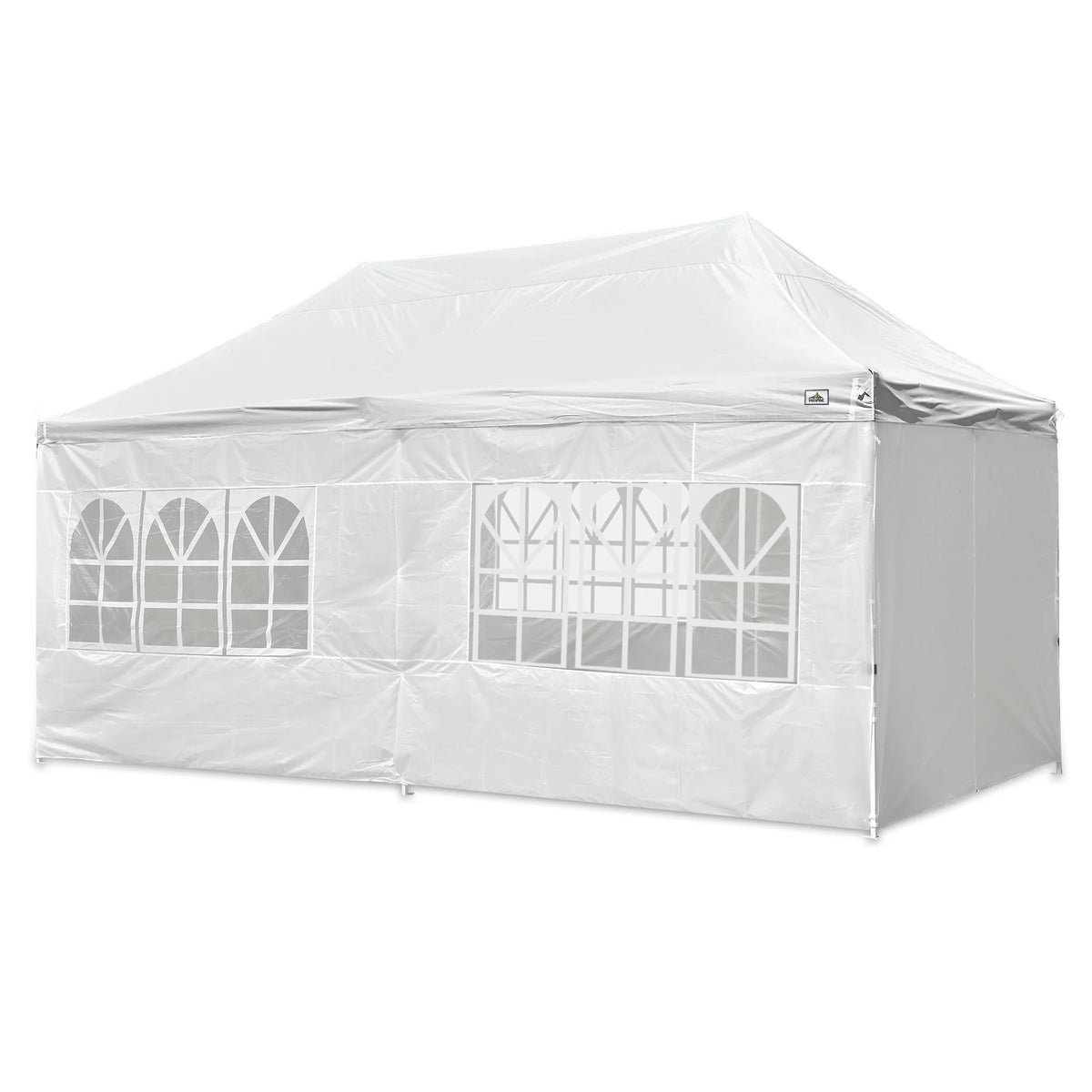 White 10x20ft Pop Up Gazebo with 4 Sidewalls K500